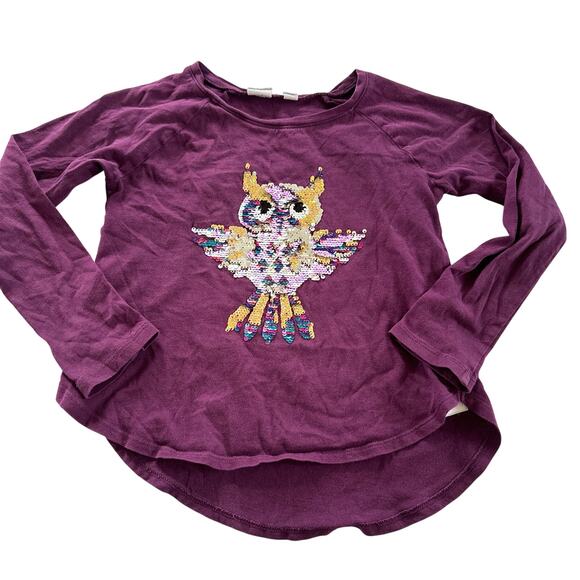 Old Navy Girls 5T Pink Owl Long Sleeve Tee Shirt - Picture 1 of 3